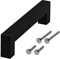 Stahlia 1 x Möbelgriff Schwarz matt Lochabstand 224mm Edelstahl Schrankgriffe Küchengriffe Schrankgriffe Stangengriffe eckig Wohnzimmer Möbel Bad Möbel Schrank Profil: 15x15mm inkl. Schrauben