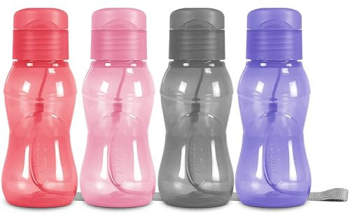 MILTON Pack of 4 Kids 6oz School Water Bottles No Leak - Portable Small Sports Water Bottle for Adults with Carrying Handle for Party Favors for