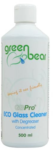 GBPro Professional Concentrated Eco Window Glass Cleaner with Degreaser - SMEAR FREE - Multi use, Kitchen, Bathroom, Shower, Car (Glass Cleaner) - Window Cleaning Equipment