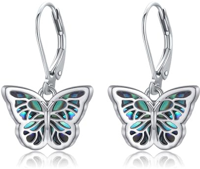 URONE Schmetterling Ohrringe Silber 925 Schmetterling Ohrringe Hängend Schmetterling Schmuck Geburtstag Geschenke für Damen