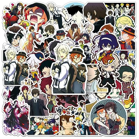 50 Bungo Stray Dog Aufkleber Wasserdichte PVC Graffiti Aufkleber Koffer Blütenblätter Wasser Tassen Schultasche Gepäck Notebook Aufkleber DIY Handbuch