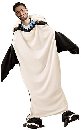 Hai-Schlafsack, Süßer Schlafsack, Superweicher, tragbarer Hai-Snuggie aus Flanell, süßer, gemütlicher Hai, Leichter Kapuzenpullover für Erwachsene, für Damen, Mädchen, Herren und Erwachsene Stronrive