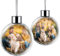 iDIY Bolas de Navidad Personalizadas Foto - Adornos Arbol Navidad, 2 Fotos Personalizadas, Vidrio Acrílico