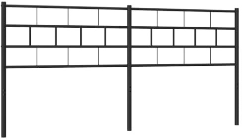 vidaXL Ersatz-Kopfteil Metall Schwarz 200 cm