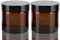 Fam Organic 120ml Amber Brown Glass Jar Container with Air Tight Lid – Suitable for Cosmetics, Candle, Storage, Herb Stash - Reusable, BPA-Free, Eco-Friendly Jar (120ml - Black Lid - Pack of 2)