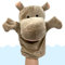 PLAYZOCO Handpuppe, Hipopotamo, Handpuppe, Finger, Puppet, Tierpuppe, pädagogisches Spielzeug, Plüsch-Baumwolle und PP, Größe 25 cm, Hipopotamo-Design