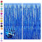 Dark Blue Tinsel Curtain Party Backdrop,2pcs 3.2ft x 6.5ft Foil Curtain Decorations,Blue Foil Fringe Streamers Metallic Tinsel Door Hanging Foil Flow Silk Streamers for Birthday Wedding Holiday Party