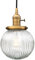 JIMUBEAM Industrial Glass Ceiling Pendant Light, Retro Loft Bar Hanging Lamp Fixture with Ribbed Glass Lampshade for Kitchen Island, Dining Room, Living Room, Hallway, Entryway, Bedroom