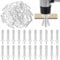 Glarks 50pcs M6.4 x 30MM Flat Countersunk Aluminum Core Rivets Knock Type Expansion Aluminum Rivets with Pan Head Aluminum Core Rivets Hammer Drive Rivets for Mechanical Equipment