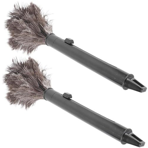 2pcs Retractable Feather Duster Household Feather Duster Feathers Duster with Long Handle for Home Dust Cleaning