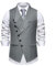 Generisch Ballett Anzüge Herren Casual Business Westen Leichte Weste Slim Fit Anzugweste Trainingsanzug Herren Atmungsaktiv (Grey, S)