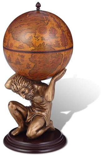 ShGaxin Barschrank mit Weltkugel, Design Atlas, 42 x 42 x 85 cm, Barmöbel, Wohnzimmermöbel, Minibar für Zuhause, Eckmöbel, Wohnzimmermöbel, Barmöbel für Wohnzimmer, Likörmöbel 241958