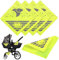 Reflektoren für Kinderwagen, 5 Stück Universal Sicherheits Reflektoren mit Klettverschluss, Reflektor Klett Verschluss für alle Kinderwagen, Rucksäcke, Fahrräder, Rollstühle - Neon Gelb