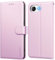 SineOrdo Coque Compatible avec iPhone 16e Coques, Étui iPhone 16e Housse Clapet Protection Pochette Antichoc Rabat Case - Or Rose