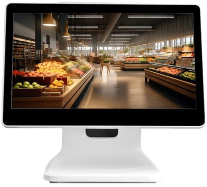 Kassenbildschirm POS-Kassenbildschirm 1366 * 768 LED-Anzeige POS-Kassenbildschirm 4 GB 64 GB N2930 CPU, elektronische Registrierkasse für Handel, Imbiss, Supermarkt