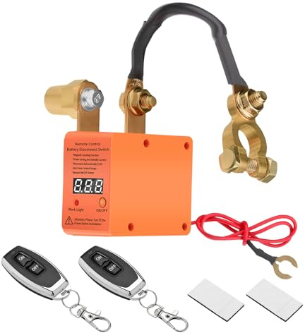 GEARMONSTER Smart Drahtloser Ferngesteuerter Auto Trennschalter, 12V/24V Batterie Trennschalter 240A Remote Batterietrennschalter mit LED-Spannungsanzeige Batterie Kill Switch für Auto, RV, Boot