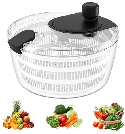 Salad Spinner Small Cleaning Rotator, Vegetable Lettuce Dryer | Kitchen Rotator Salad Drain Bowl Manual Lettuce Rotator Fruit Cleaning Dryer & Kitchen Spinner