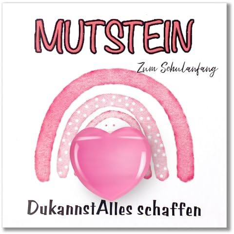 WWISTOA Mutstein Deko Konus zur Einschulung, Geschenkartikel für Erstklässler, Lernstein Erinnerungsgeschenk, Dekoration für den Schulanfangstag