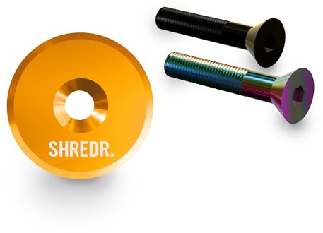 Shredr. - Disco Ahead-Kappe | leichtes Aluminium | inkl. 6061 Alu Schraube in schwarz und Oil-Slick | 16 Farben anodisiert