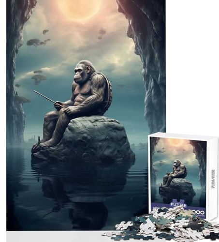 Ape of The Planet Jigsaw Puzzles 1000 Pieces Birthday Gifts Tough Challenge Home Decoration Toys Suitable for People Aged 14 And Above (38x26cm)