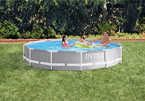 Intex 28712UK - Conjunto de Piscina con Marco Prisma (30,5 x 76,2 cm), Color Azul Claro
