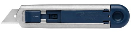 MARTOR Coltello di sicurezza con rientro lama, SECUNORM PROFI25 MDP, cutter professionale, alluminio, per destrorsi e mancini, produzione, certificato GS