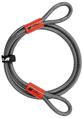 BV 7FT Heavy-Duty Security Cable Lock with Loops – Extra Thick 10mm (3/8) Braided Steel, Cut-Resistant & Weatherproof Wire Cable for Padlock, Gate, Bike, Motorcycle & Outdoor Equipment
