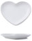 Choold elegante in ceramica a forma di cuore piatto/insalata/dessert/bistecca piatto per cucina party Xmas Gift 17,8 cm (bianco/rosa) Infradito colorati estivi, con finte perline