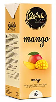 Gelato 4ever – Mango Vegan Italian Gelato Ice Cream Mix, Easy & Quick to Use, Compatible with Ninja Creami and Any Soft Serve Ice Cream Machine & Maker, Icecream & Dessert, 1 lt, Made in Italy
