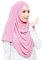 LMVERNA Chiffon-Schal für Damen, einfarbig, modisch, weich, Hijab, langer Schal, rose, Medium