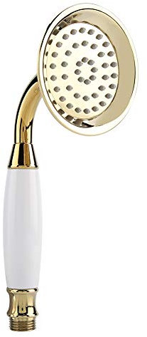 Famus Soffione Doccia con doccetta Bianca Dorata per Bagno Doccetta per Doccia doccetta Home Luxury Decor G1 / 2