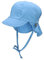 Sterntaler Schirmmütze Nacken Basic - Unisex Baby- und Kinder Mütze mit Nackenschutz, Ohrenklappen und Bindeband - UV-Schutz 50+ Hut aus Popeline (Bio) - Sommer Kopfbedeckung - samtblau, Größe 49