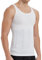 KOCLES Herren Athletic Compression Shirt Slimming Body Shaper Tank Top Abs Abdomen Slim Vest Undershirt, Weiß, Groß
