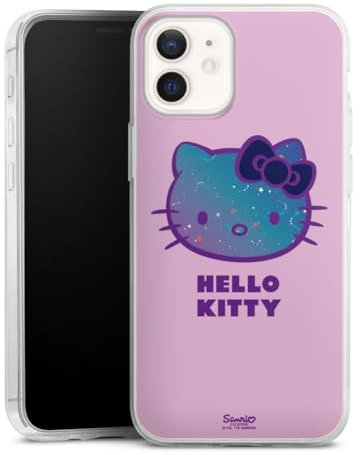 DeinDesign Slim Case extra dünn kompatibel mit Apple iPhone 12 Mini Silikon Handyhülle transparent Hülle Kawaii Universum Hello Kitty