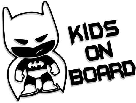 Decus Shop Kids on Board Batman 2942 // Sticker Aufkleber vers. Größe Farbe