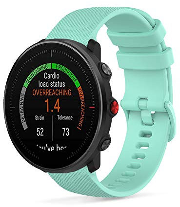 SeaFicco Correa de Reloj Compatible con Polar Vantage M/Polar Grit X, Universal 22mm Correa de Silicona Pulsera de Repuesto Banda de Deportes Fitness (Verde Azulado)