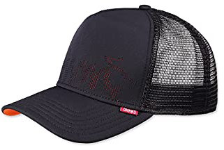 Djinns Trucker Cap HFT Burned Sports Black Orange Schwarz, Size:OneSize