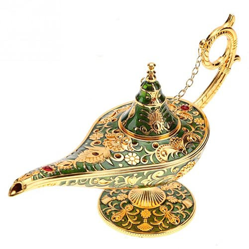 Magische Lampe Traditionelle Aladin-Tee-Öllampe Aushöhlung Genie-Lampe Vintage Heimdekoration