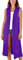 STAR FASHION Woman’s Open Front Sleeveless Maxi Long Length Boyfriend Cardigan Ladies Plain Blazer Waistcoat Floaty Top Duster Jacket UK 24-26 Purple
