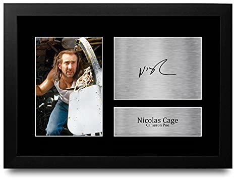 HWC Trading FR A4 Nicolas Cage Con Air Geschenke Gedruckt, Signiert Autogramm Bild Für Film-Erinnerungsstücke-Fans - A4 Framed