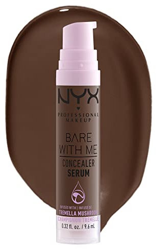 NYX Professional Makeup Abdeckendes Serum mit natürlichem Finish und mittlerer Deckkraft, Bare With Me Concealer Serum, Deep, 9,6 ml