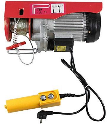 Seilhebezug 200-1000kg Elektrischer Flaschenzug drallfreiem Drahtseil Umlenkrolle Elektrischer Deckenlift zum Befördern von schwerer Last (800KG)