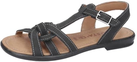 RICOSTA Riemchensandalen Birte - rutschfeste Mädchen-Sandalen - Flache Sandalen für Kinder - Echtleder-Sandaletten