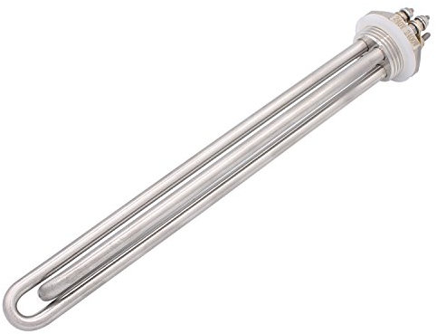 AIICIOO 240 V 2400 W Edelstahl-Heizelement 1 Zoll (DN25) Durchmesser 33,25 mm BSP mit Silikonring 33,25 mm