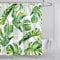 OCEUMACO Duschvorhang 240x200 Grün Monstera Blätter Shower Curtains Textil Antischimmel Wasserdicht Dschungel Pflanzen Motiv Duschvorhänge Badewanne Stoff aus Polyester Waschbar Vorhang