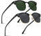 Ninesun verspiegelte halbrandlose polarisierte Sonnenbrille für Männer und Frauen Trendy Outdoor für Reisebrillen K129 (Schwarz G15/Schwarzgold)