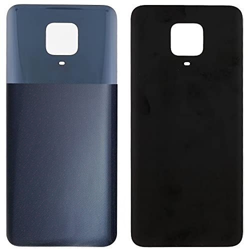 (Kit) Copri Batteria + biadesivo compatibile con Xiaomi Redmi Note 9 Pro M2003J6B2G Ricambio Vetro Posteriore Back Cover Retro Scocca + adesivo (Nero)