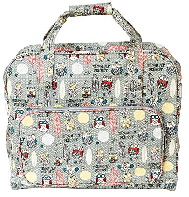 KORBOND Sewing Machine Bags - Nightly Forest Design - Fits Domestic Sewing Machine - Reinforced Base - Wipe Clean Fabric