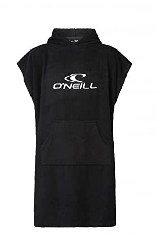 Oneill Jack`s Towel Schwarz - Lockerer bequemer Bade Poncho, Größe One Size - Farbe Blackout