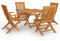 Yolola Sitzgruppe Garten Holz Essgruppe 4 Personen Gartenmöbel Set mit 4 Gartenstuhl Klappbar Gartenmöbel Essgruppe Gartengarnitur Holz Sitzgarnitur Gartentisch#5